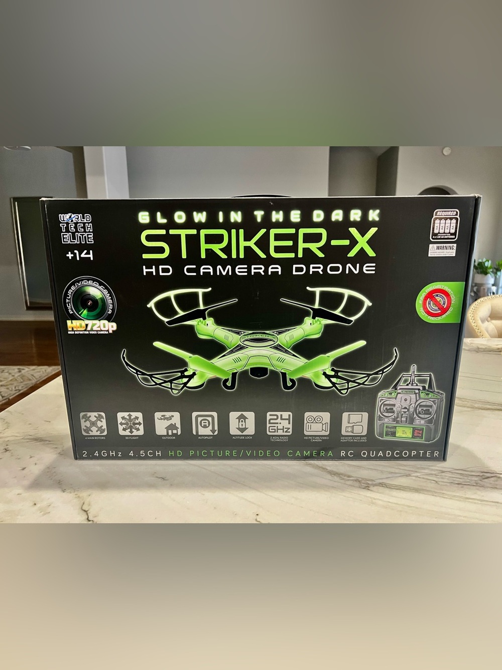 Striker-X Glow-In-The-Dark HD Camera Drone
